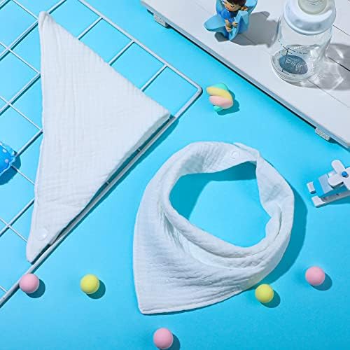 30 PCS Babas de musselina babadores brancos bandana babars unissex meninas meninos triangle babres macio absorvente