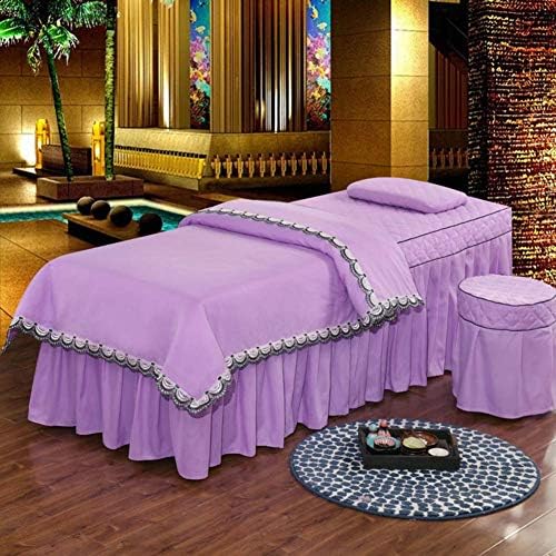 Zhuan Massage Table Sheets com o Face Rest Hole Massage Table Shairt Spa Capa de mesa de mesa ajustada para a cama de salão de
