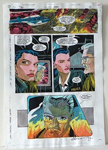 Detetive Comics #682 Page 16 Batman Color Comic Production Art assinado Roy com CoA