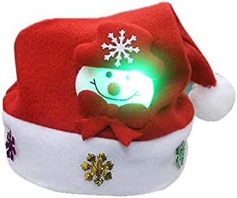 chapéus de Natal da CCCY, chapéus de Papai Noel, chapéus de Natal para adultos unissex, chapéus vermelhos com LEDs, para toda
