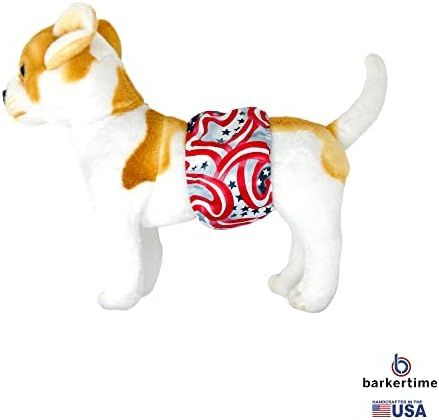 Banda de barriga de cachorro patriótica de Barkertime, xxxl para marcação territorial, xixi excitável e incontinência urinária, feita nos EUA, tamanho xxxl