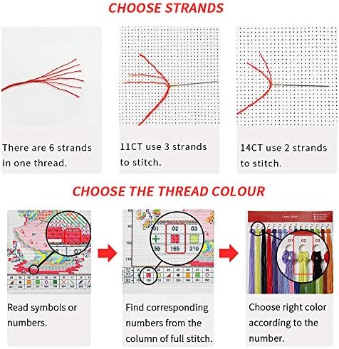 Kits de costura estampados de setoda Kits completos de padrões de bordados kits iniciantes para iniciantes para iniciantes kits de
