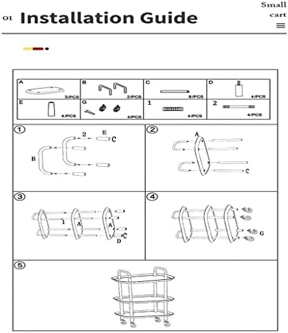 Irdfwh 3 camadas de estilo nórdico carrinho móvel de luxo rack de armazenamento de sala de estar de cozinha simples