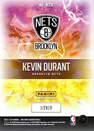 2021-22 Panini Instant Breakaway B20 Kevin Durant Basketball Card Nets
