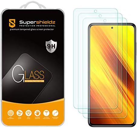 SuperShieldz projetado para Xiaomi Poco X3 / Poco X3 Pro / Redmi Poco X3 NFC Protetor de tela de vidro temperado, anti