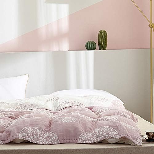UNIDES MOLO MOLO LIGHTWEILL CLOGOM CLOGOM FULL/RAINHO, Planto de arremesso para cama, sofá e sofá, cobertura de cama de verão - rosa pálido