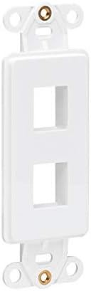 Tripp Lite Decora inserção de placa de parede, placa central decorativa, vertical, em branco, branco
