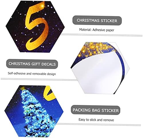 Bestonzon 6 lençóis adesivos de natal adesivos presentes tags adesivos adesivos de selo embalando rótulos de vedação