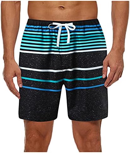 Baús de natação de verão beuu para homens, listras de retalhos de retalhos de natação shorts shorts shorts de roupas de banho de praia seca rápida