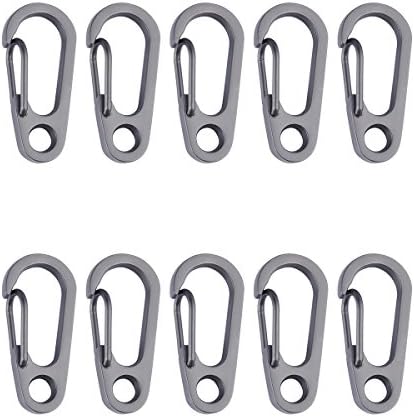 Clipes de carabiner paracord, mini spring spring backpack spracks shock gancho para edc acampamento de camping de engrenagem de sobrevivência tática - clipe de 10pcs carabiner, 1,25 /3,2cm