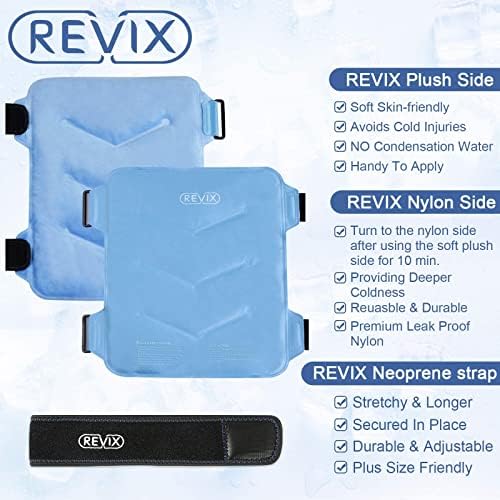 Revix XL Knee Ice Pack envolta o joelho inteiro após a cirurgia e pacote frio para substituição do quadril