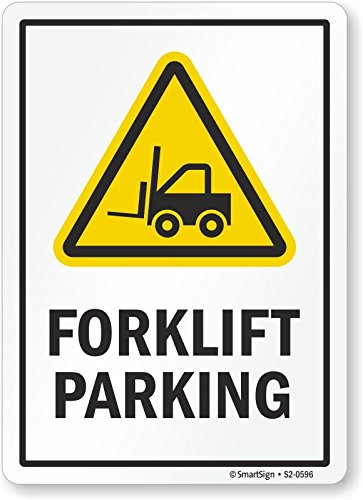 SignSign “Forklift Parking” Sign | Alumínio de 10 x 14
