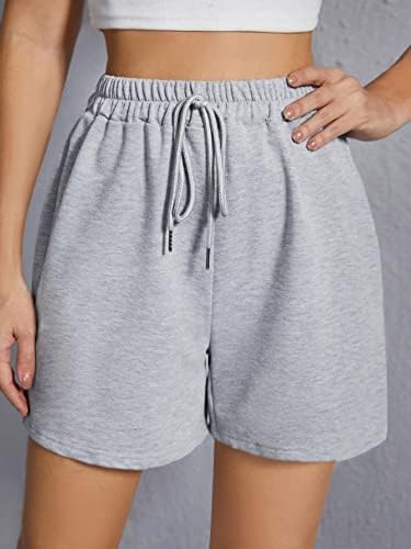 Short feminino de phonme shorts shorts de trilha de cordão de corte para mulheres