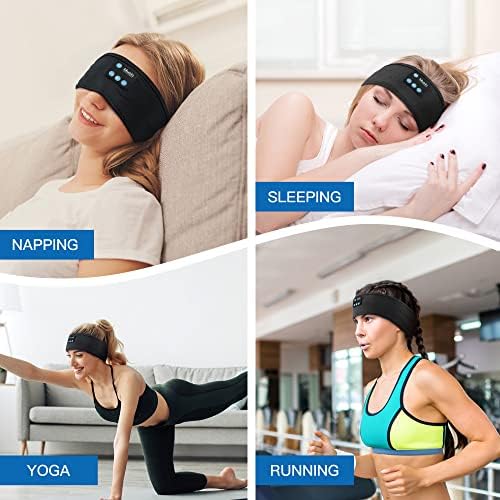 Bandada de cabeça Bluetooth, fones de ouvido sem fio da cabeça da cabeça com o modo de ruído branco e alto-falantes ultrafinos para o desmaise para dormir com treino de corrida de yoga insônia viagens aéreas