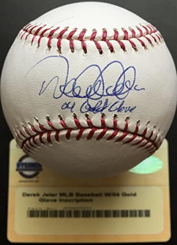 Derek Jeter 04 Gold Glove Baseball autografado, Holograma MLB, Steiner Sports Coa - luvas MLB autografadas