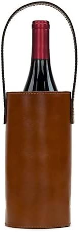 Patricia Nash Heritage Tan Leather Solo Wine Carrier Bag na caixa de presente
