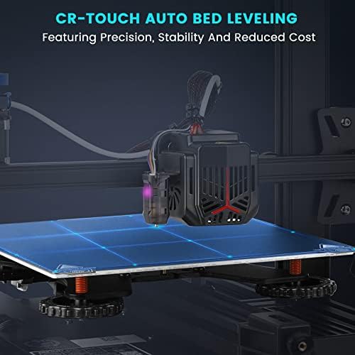Atualização da impressora 3D Creality Ender 3 V2 Neo com Kit de nivelamento Auto Touch Cr Touch Plus Creality 3D Oficial 1 preto e 1 filamento de PLA branco 1,75 mm 1kg