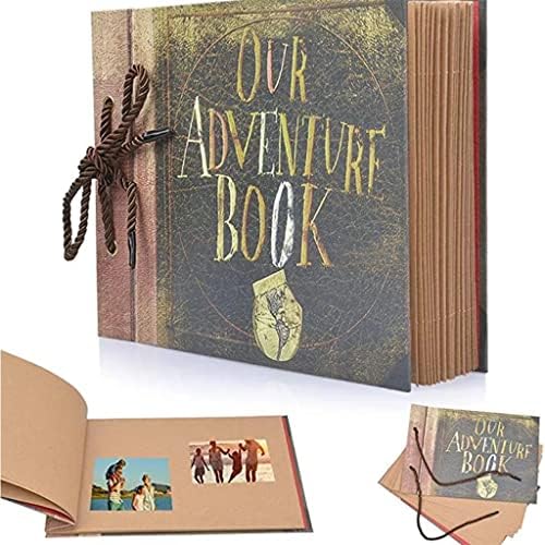 N/A 80 Páginas Retro Our Adventure Book Álbum de fotos Handmade Diy Scrapbook Family para aniversário de casamento de aniversário