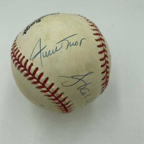 Willie Mays & Hank Aaron 3.000 atingiu 500 Home Run Club Assinou Baseball JSA COA - Bolalls autografados