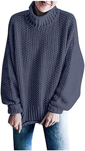 Camisas do coração para mulheres, roupas de trabalho de roupas de trabalho suéter pescador suéter feminino de camiseta feminina gola alta feminino colorido suéter sólido colorido sweater de manga longa de listras de listras compridas suéter