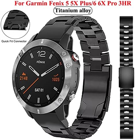 GXFCUK Titanium liga Watchband Rickfit Wrist Wels for Garmin Fenix ​​7x 7 6 5 5x Plus/6 6x Pro 3 3HR/Forerunner 935 945 Relógio 22 26mm Strap