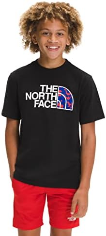 A camiseta gráfica dos garotos de North Face, TNF Black/TNF Blue, X-Small