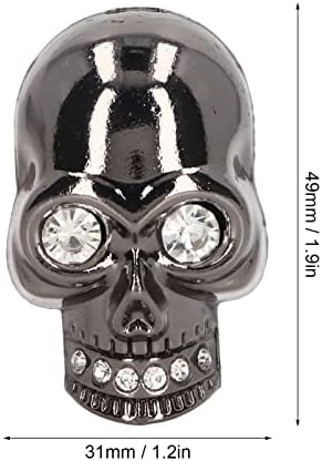 PSSOPP 10 PCS Squeleleton Cabeça de cabeça, Botões decorativos de crânio de crânio punk Botões decorativos de couro acessórios