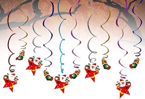Ornamentos da natividade de amosfun 1 conjunto de natal pendurado decorações de redes de Natal decorações de teto de natal suprimentos de festa de Natal padrão de estoque de Natal decoração de natividade única em espiral