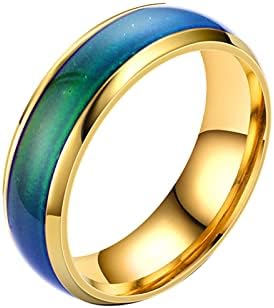 2023 Termática leve Termo sensível ao anel Moda Alteração de sete anéis de cor anéis de viúvas para mulheres