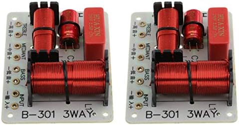 RAHYMA WEIPING -2 peças B -301 Treble Bass 3 Ways Frequency Divisher Speaker Audio Crossover Filtros Conselho DIY Código de Estatísticas do Produto -759