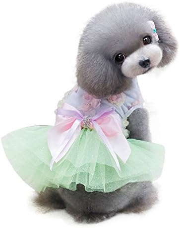 Puppy Puppy Apparel Grid Roupas de vestido adorável saia para pequenos arnês de cães de roupas de estimação para cachorros xs xs