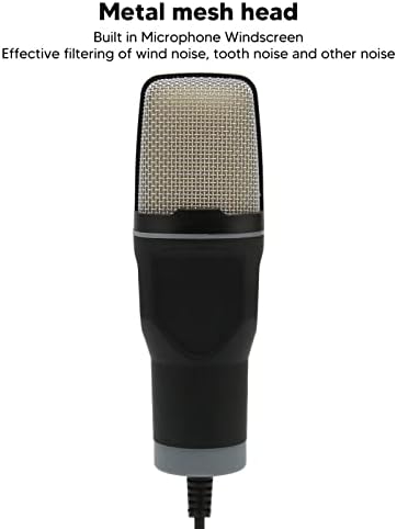 Bewinner Gaming RGB Microfone USB, kit de microfone de condensador de podcast com tripé, filtragem de ruído à prova de