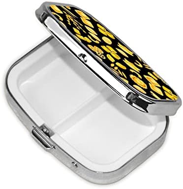 Mini -comprimido da forma de macarrão de alimentos com caixa de comprimidos com espelho viagens portáteis Compartamentos compactos