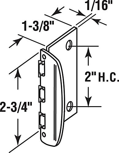 Prime-Line U 10321 Flip Action Porta Bloqueio-trava de privacidade de bronze reversível com parafuso antibloqueio para o modo de segurança infantil, 2-3/4 ”