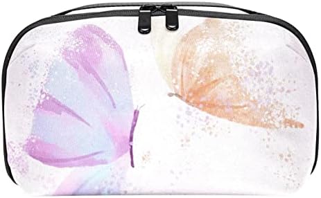 Bolsa de maquiagem de borboleta zíper da bolsa de viagem Organizador cosmético para mulheres e meninas