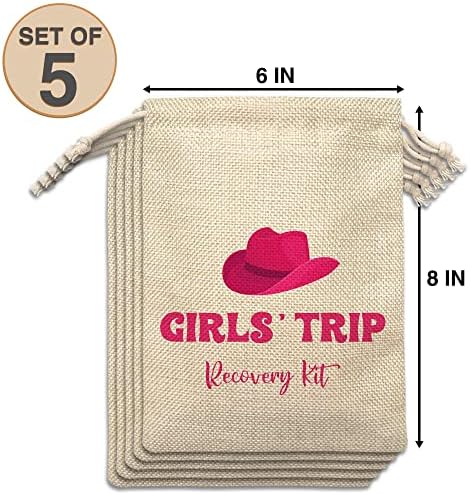 Sacos de kits de ressaca do Desfuco Sacos de festa de despedida de solteira, garotas Trip Cotton Gift Smags com cordão