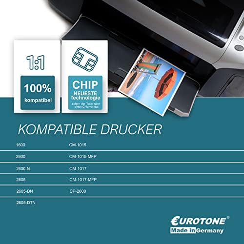4x Toner de recarga Eurotona + chips para HP Color LaserJet CM 1015 1017 MFP ENCHES Q6000A-03A 124A