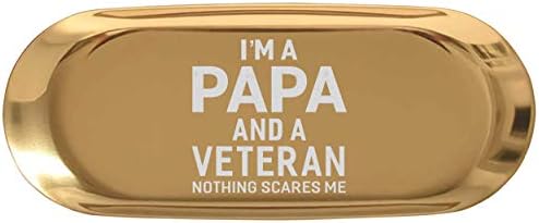 Bandeja de joalheria de prato de suporte para o anel de 7 - sou um veterano de papai avô de ditados engraçados canecas