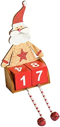Bolas de Natal Grande contagem regressiva de Natal Santa Advento Calendário Decorações de Natal Decorações de Wooden Farmhouse Sinal rústico Party Holida