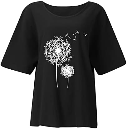 Camiseta de verão para mulheres plus size blusa solta tops menina girl cutriw pescoço de manga curta de manga curta camisetas