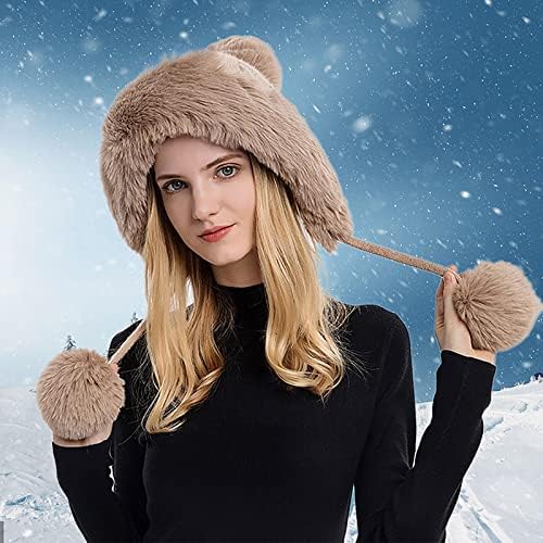 Bolas de espessamento e chapéu feminino mais pullover de veludo chapéu colorido com três chapéus externos quentes homens de inverno