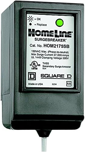 Square D por Schneider Electric HOM2175SB Homen Homine Surgebreaker Dispositivo de proteção de surjador leva 2 espaços