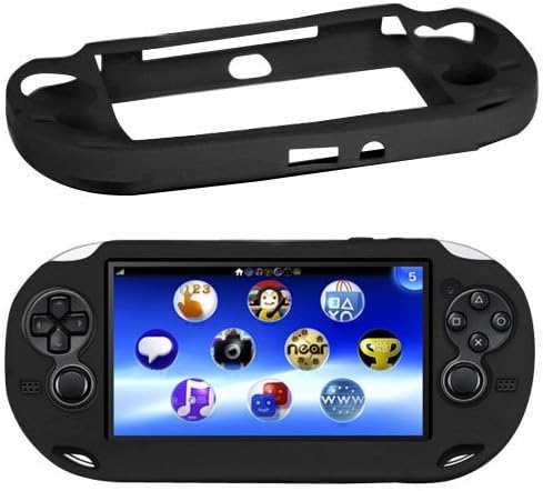 Protetor protetor de capa de silicone macio protetor para a Sony PlayStation ps vita psv 1000 -preto