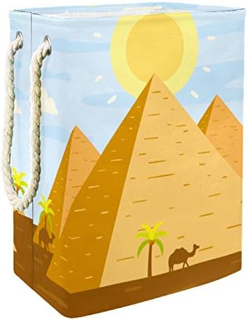 Deyya Pyramids Cestas de lavanderia Egito cestam altas dicas dobráveis ​​para crianças adultas meninos adolescentes