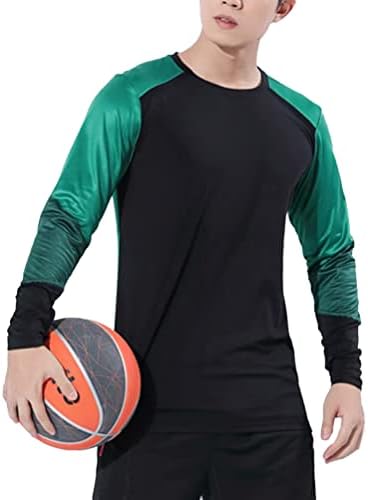 Camisetas esportivas ativas de manga longa de manga longa, masculino masculino, camisetas de treinamento de futebol de basquete