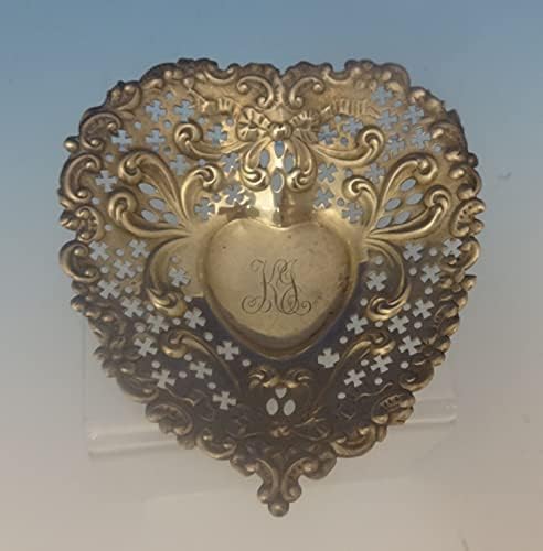 Chantilly de Gorham Sterling Silver Candy Prish em forma de coração 4300