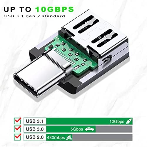 Adaptador USB C para USB 3.1 para MacBook Pro, Cabo de adaptador masculino USB de 10 Gbps para USBC, adaptador USB