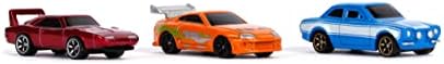 Jada Toys Fast & Furious 1,65 Nano 3-Pack Cars, brinquedos para crianças e adultos, multi
