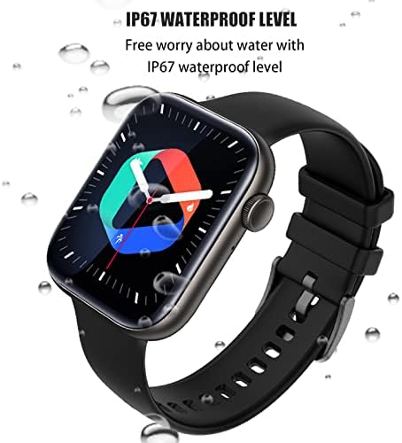 Relógio inteligente XUNION, Screen Touching Scelwatch de 1,8 polegada HD Relógio de fitness com chamadas/texto/cardíaco WX0