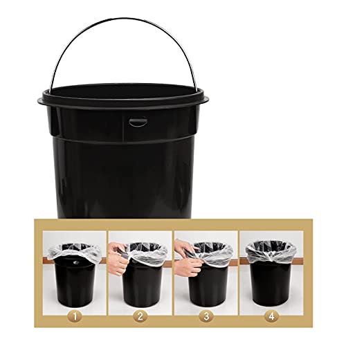Lixo de lata de lixo dypasa pode ， 12 litros / 2,8 galões de lixo de close macio redondo com pedal do pé ， Acessórios de banheiro